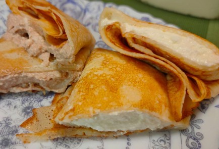 Фото шага рецепта Заварные блины с творожной начинкой 188763 шаг 28