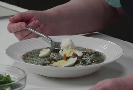 Фото шага рецепта Зеленые щи 152416 шаг 13  