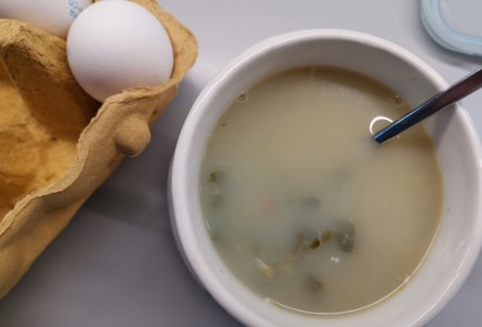 Фото шага рецепта Зеленые щи с перепелкой 191405 шаг 12  