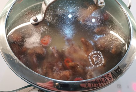 Фото шага рецепта Зеленые щи с перепелкой 191405 шаг 6  