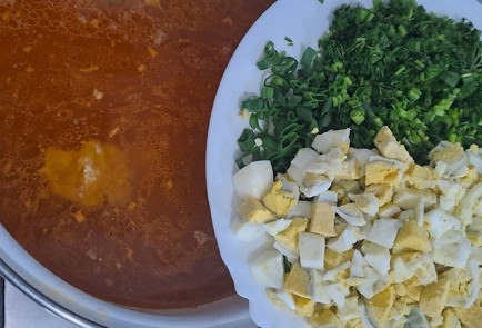 Фото шага рецепта Зеленый борщ на бульоне из индейки 189305 шаг 12  