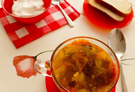 Фото шага рецепта Зеленый борщ со щавелем 186748 шаг 11  