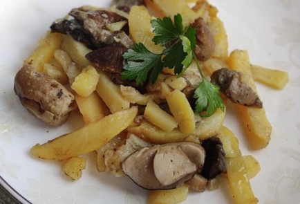 Фото шага рецепта Жареха с лесными грибами 174560 шаг 11  