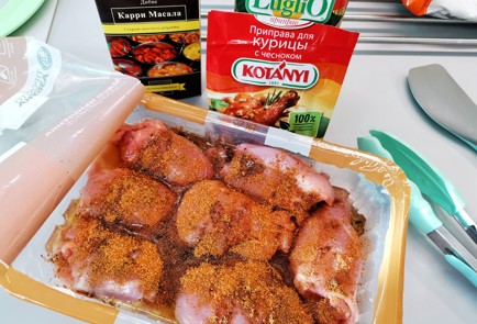 Фото шага рецепта Жареное филе куриного бедра карримасала 151210 шаг 3  