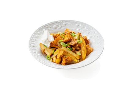 Фото шага рецепта Жареные лисички с картошкой 186760 шаг 11