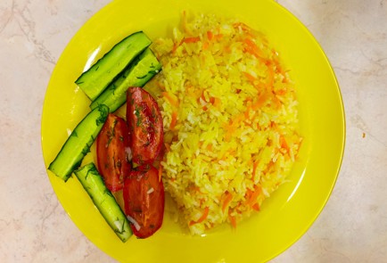 Фото шага рецепта Жаренный рис на сковороде 187000 шаг 10  