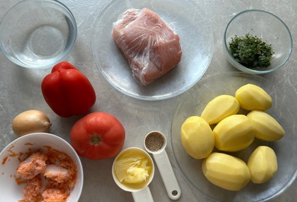 Фото шага рецепта Жаркое с курицей 189810 шаг 1