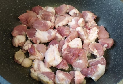 Фото шага рецепта Жаркое со свининой и грибами 191204 шаг 2  