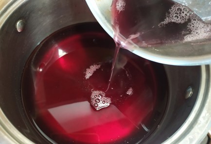 Фото шага рецепта Желе из каркаде с виноградом 188880 шаг 7  