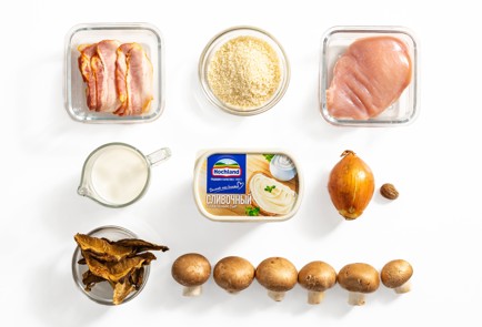 Фото шага рецепта Жюльен с курицей грибами и плавленым сыром 188038 шаг 1  