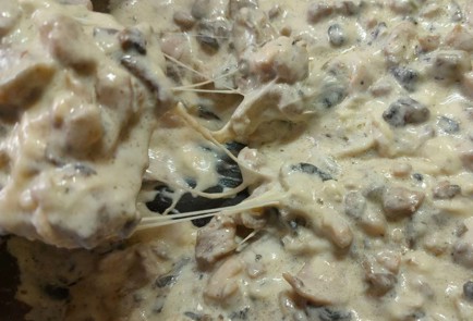 Фото шага рецепта Жюльен с курицей на сковороде 191188 шаг 16  