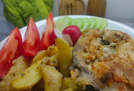 Фото шага рецепта Зубатка с картофелем 175118 шаг 16