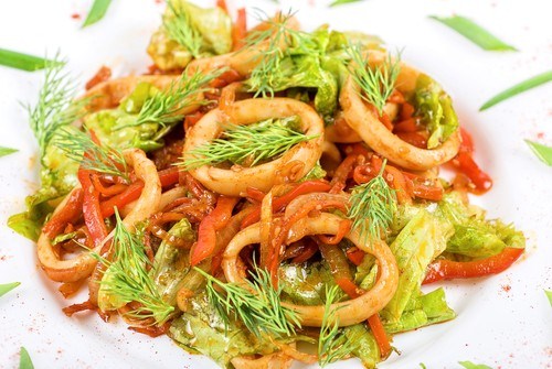 Фото рецепт Рататуй с кальмаром