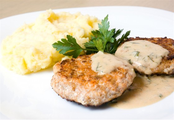 Фото рецепт Шницель из сборных овощей в молочном соусе