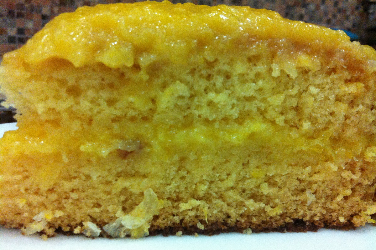 Фото рецепт Пирог с лимонно-мандариновым кремом