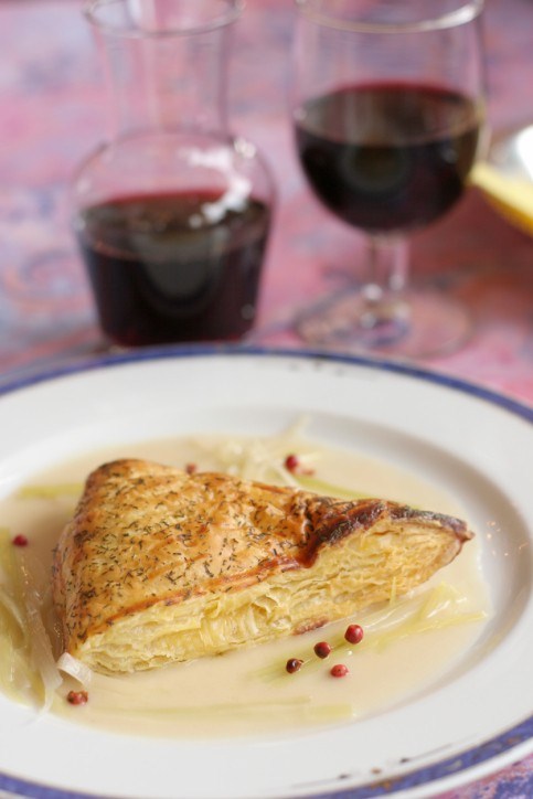 Фото рецепт Конверты из теста фило с лососем