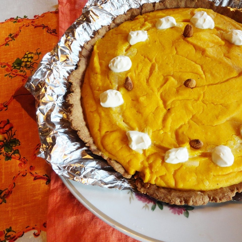 Фото рецепт Открытый тыквенный пирог