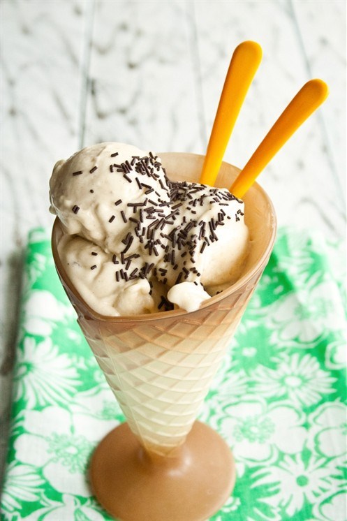 Фото рецепт Бананово-ванильное мороженное