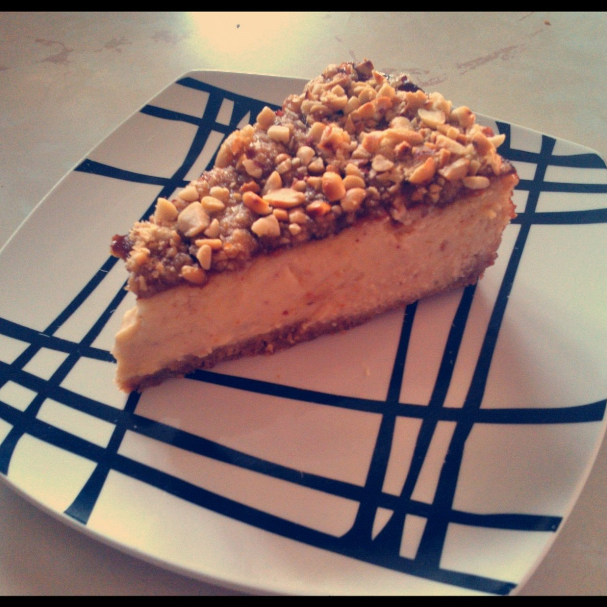 Фото рецепт Чизкейк с арахисовой пастой