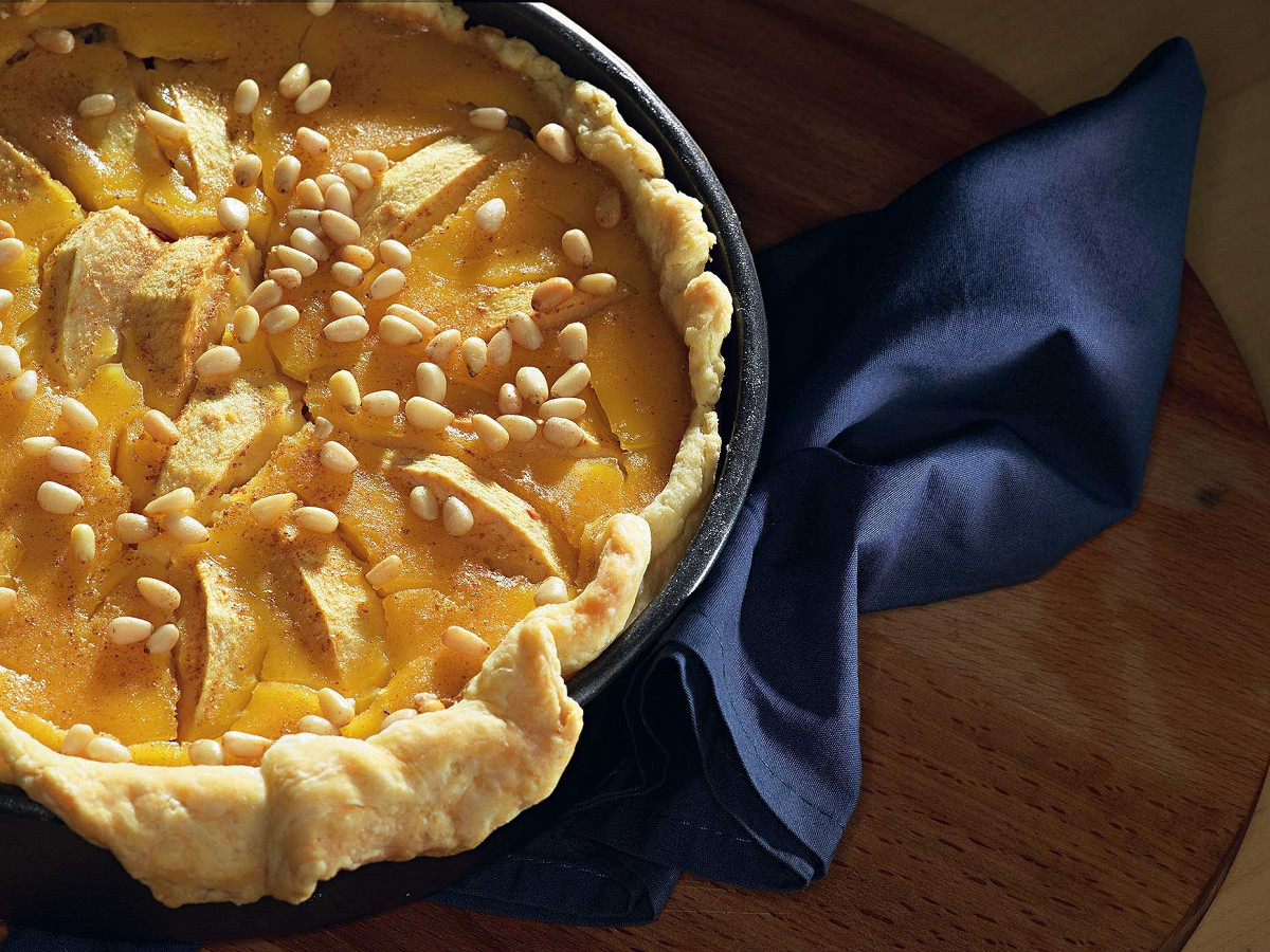 Фото рецепт Пирог с яблоками и медом