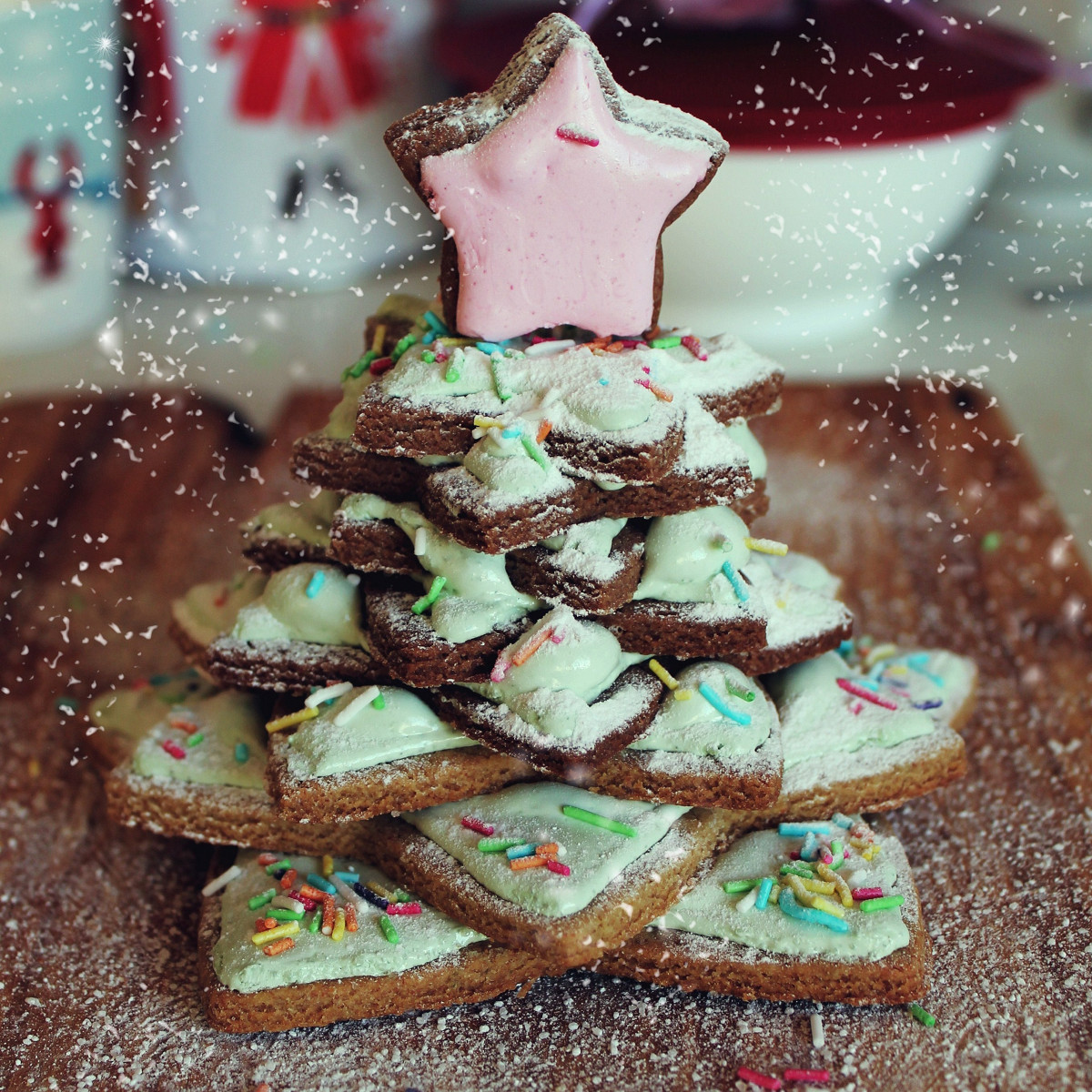 Фото рецепт Мятная пряничная елка