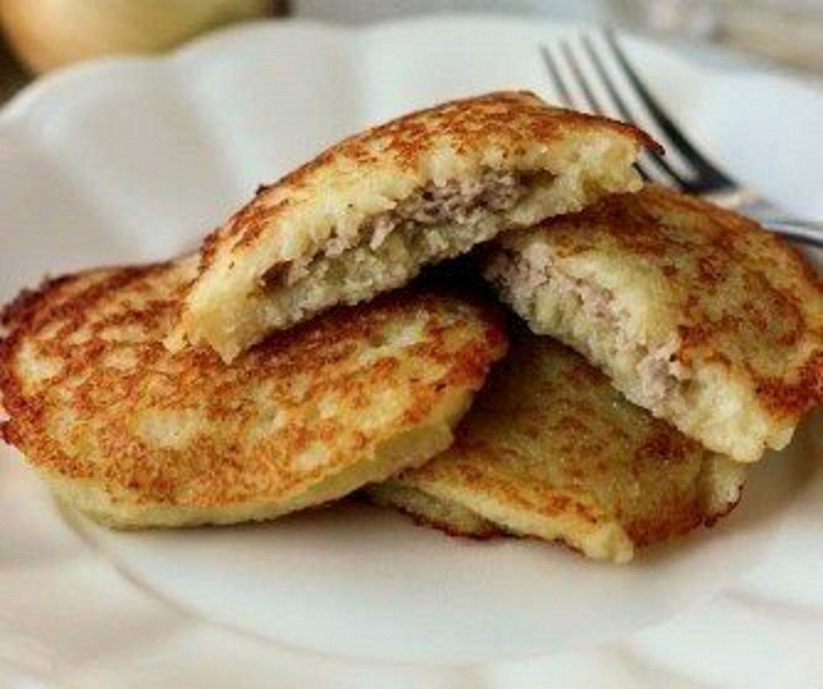 Фото рецепт Картофельные драники с мясом
