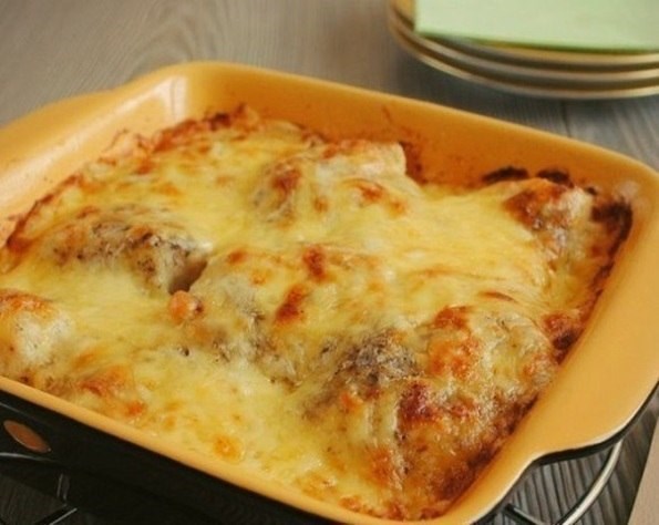 Фото рецепт Рыба под соусом бешамель