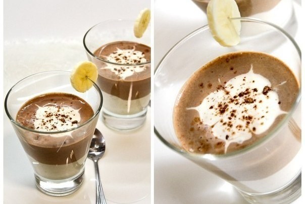 Фото рецепт Творожно-банановый мусс для худеющих