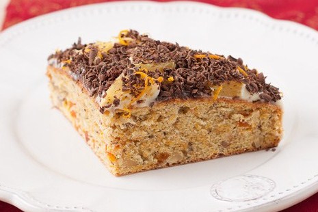 Фото рецепт Морковный торт с курагой и апельсинами