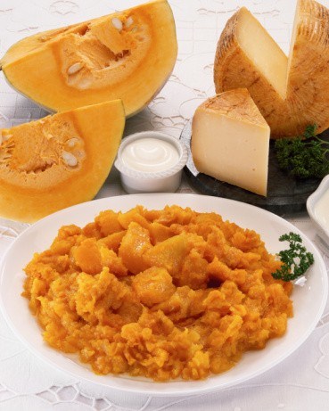 Фото рецепт Сливочный сыр с тыквой и яблоками