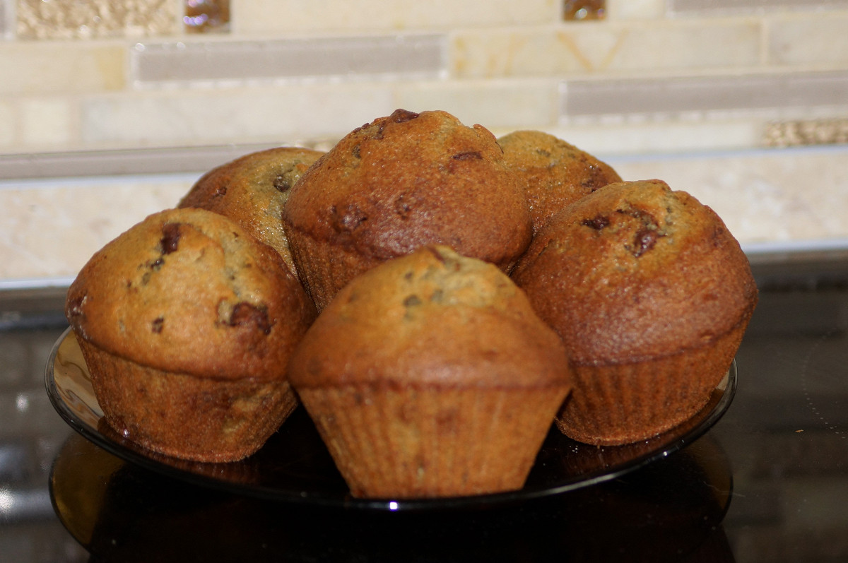 Фото рецепт Банановые кексы с шоколадом