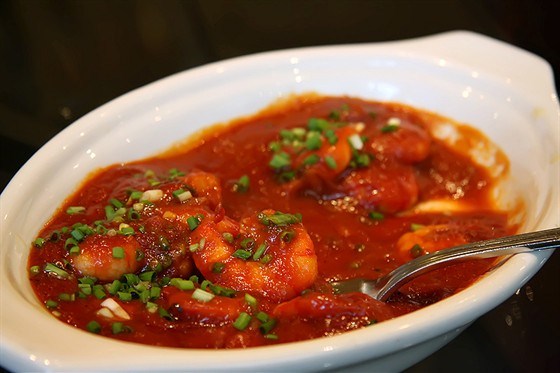 Фото рецепт Закуска из креветок, томата и водки