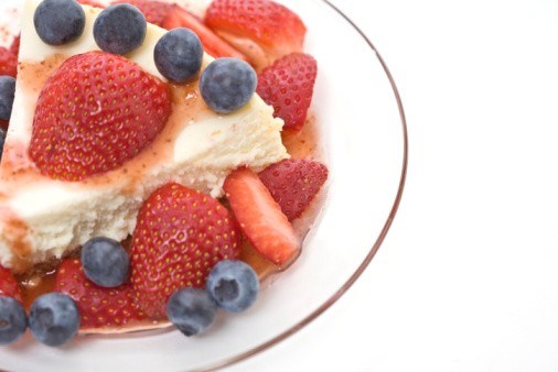 Фото рецепт Чизкейк из рикотты со свежими ягодами