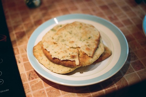 Фото рецепт Лепешки с кинзой