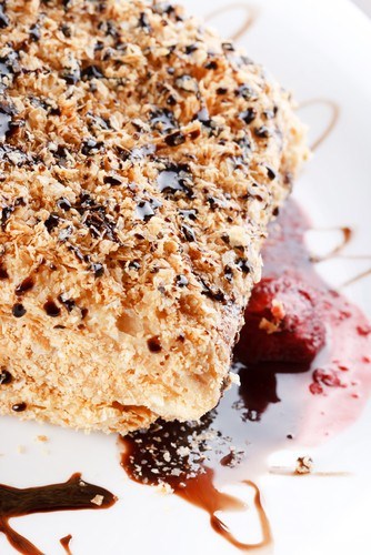 Фото рецепт Торт «Наполеон» с кофейным кремом