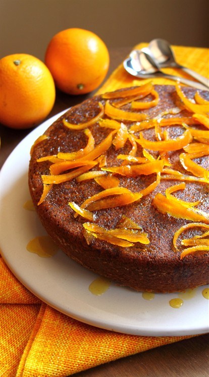 Фото рецепт Апельсиновый пирог с оливковым маслом