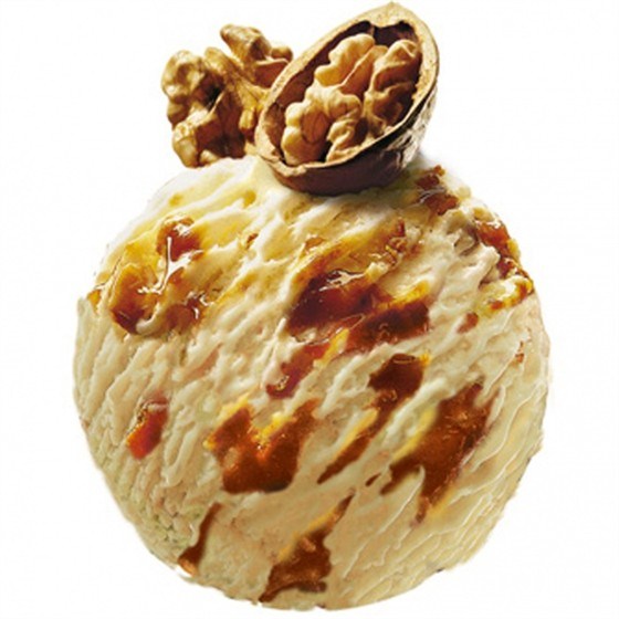 Фото рецепт Мороженое с грецким орехом и кленовым сиропом
