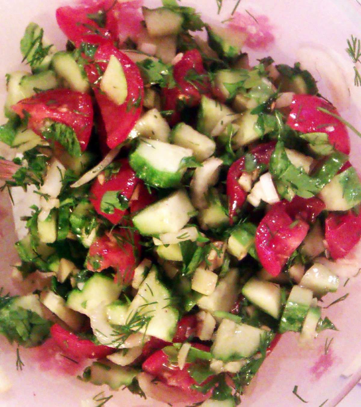 Фото рецепт Свежий пряный салат