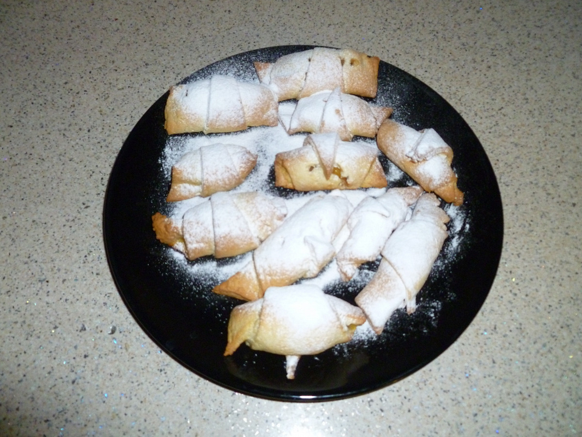 Фото рецепт Творожные ванильные рогалики