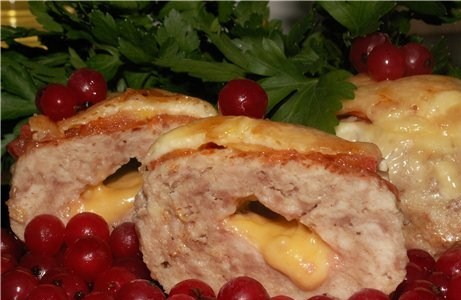 Фото рецепт Зразы из индейки с начинкой