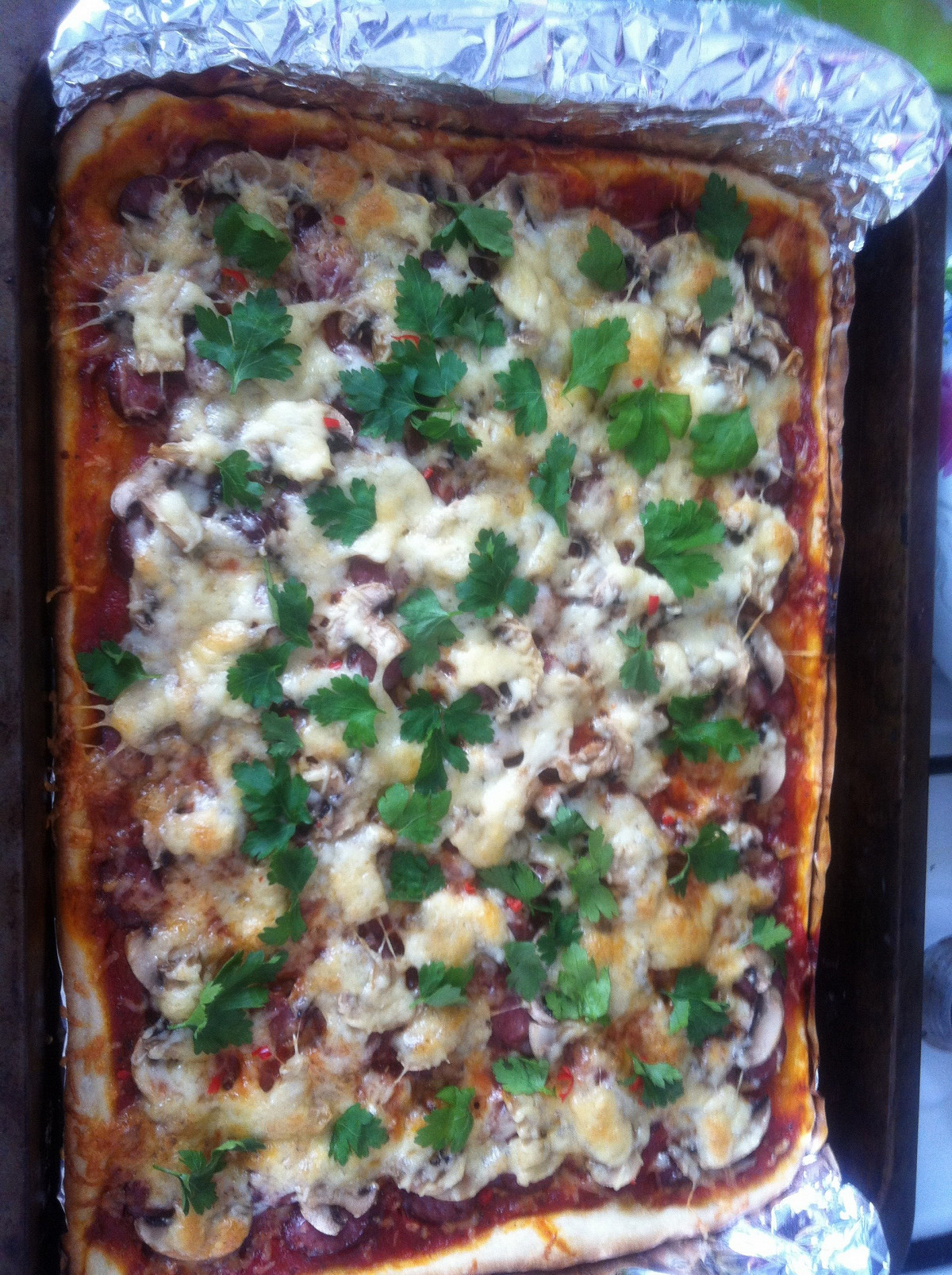 Фото рецепт Тонкое дрожжевое тесто для пиццы