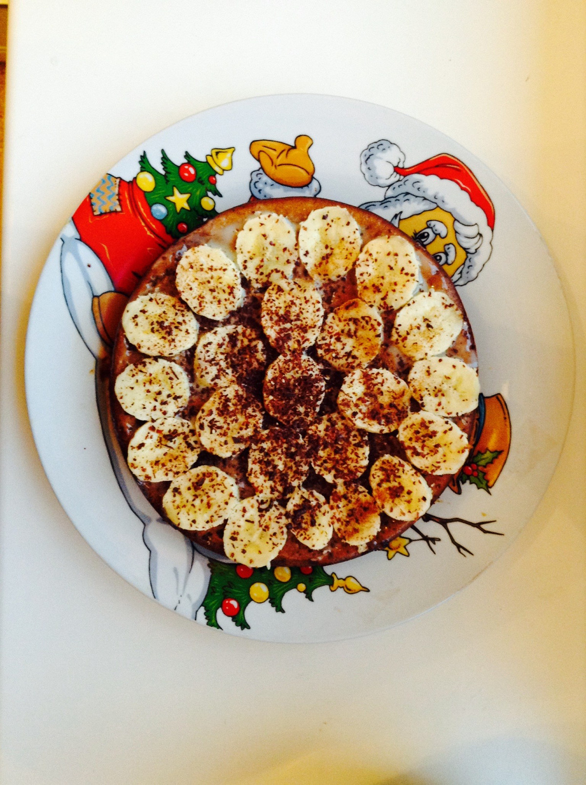 Фото рецепт Пышная шарлотка с грушами и бананом