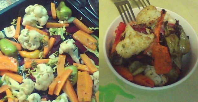 Фото рецепт Запеченные овощи в медово-горчичном соусе