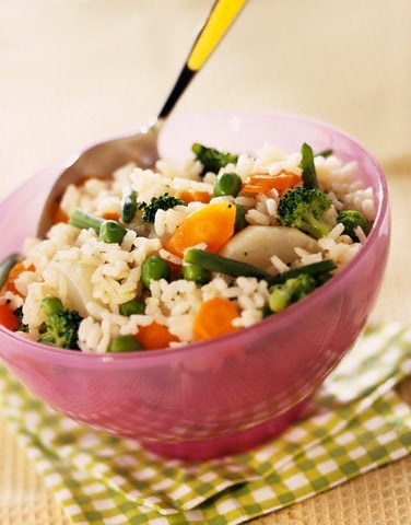 Фото рецепт Рис с овощами и грибами