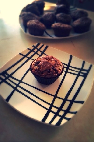 Фото рецепт Простые шоколадные маффины