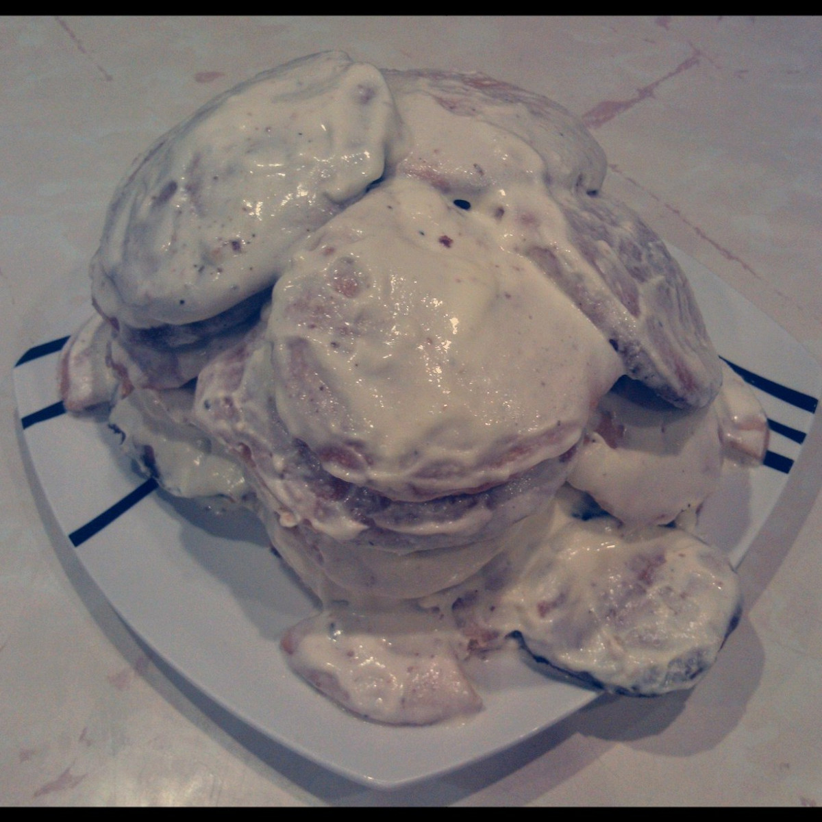 Фото рецепт Нежный торт со сметанным кремом