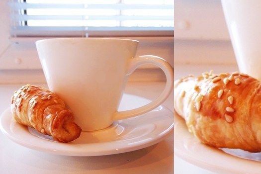 Фото рецепт Круассаны с заварным кремом