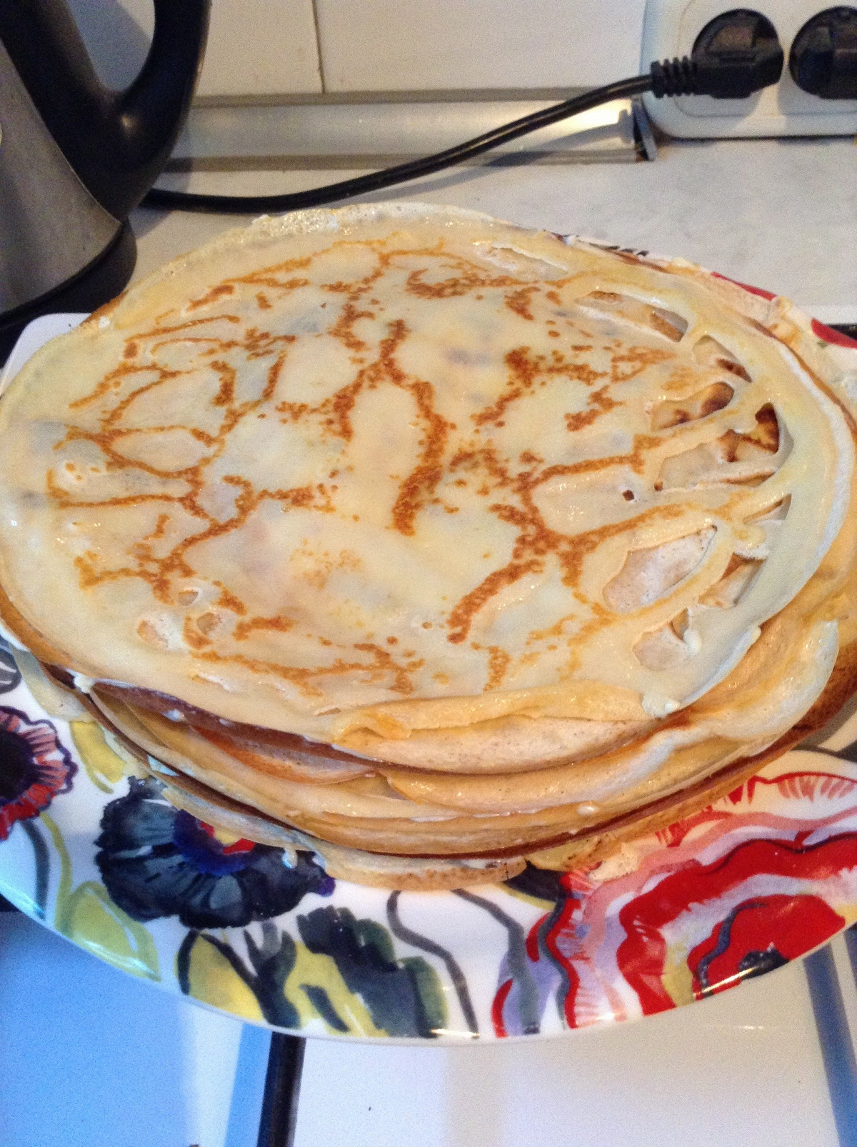 Фото рецепт Тонкие блины со сливочным маслом