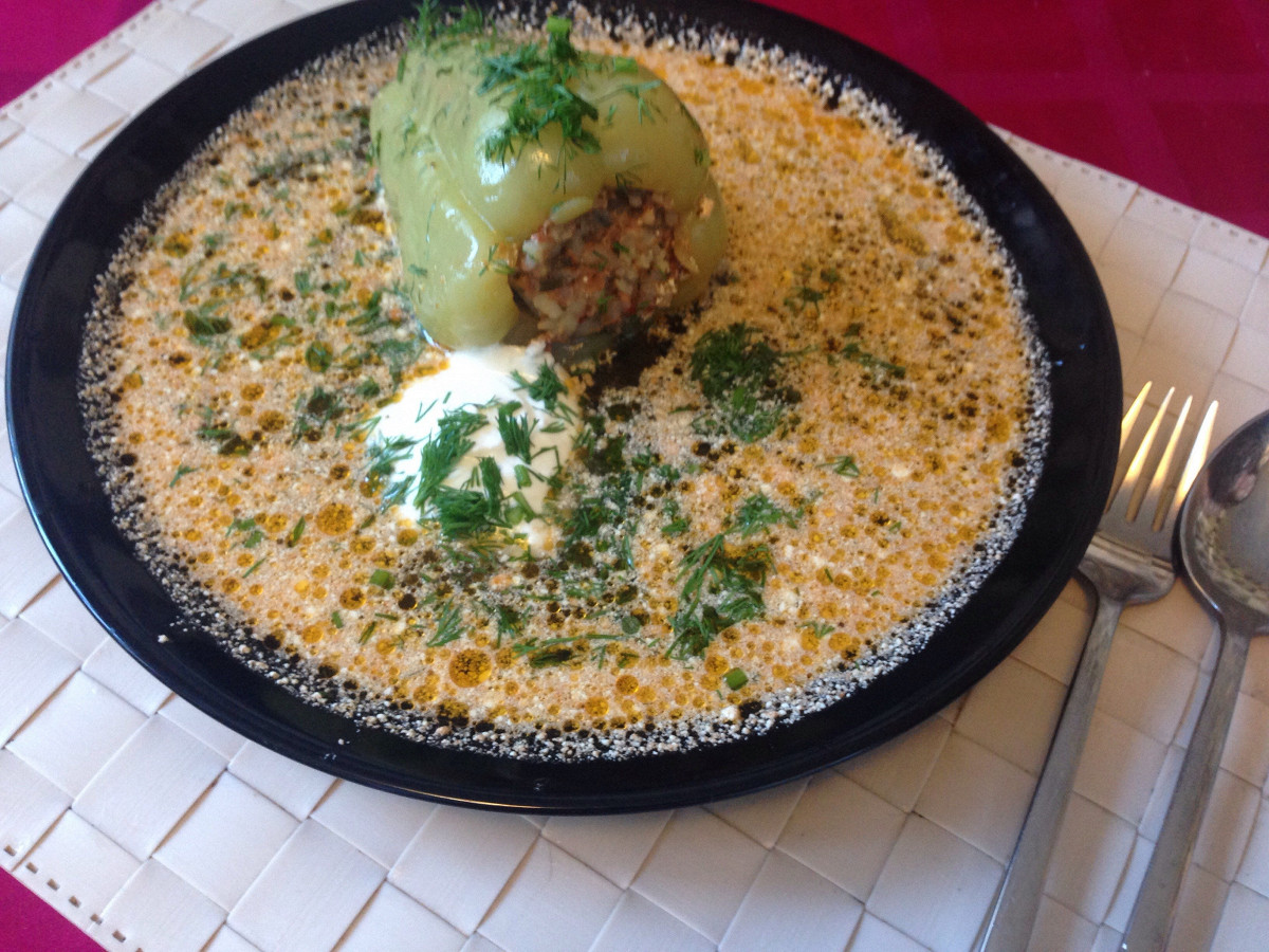 Фото рецепт Фаршированные перцы с мясом и рисом