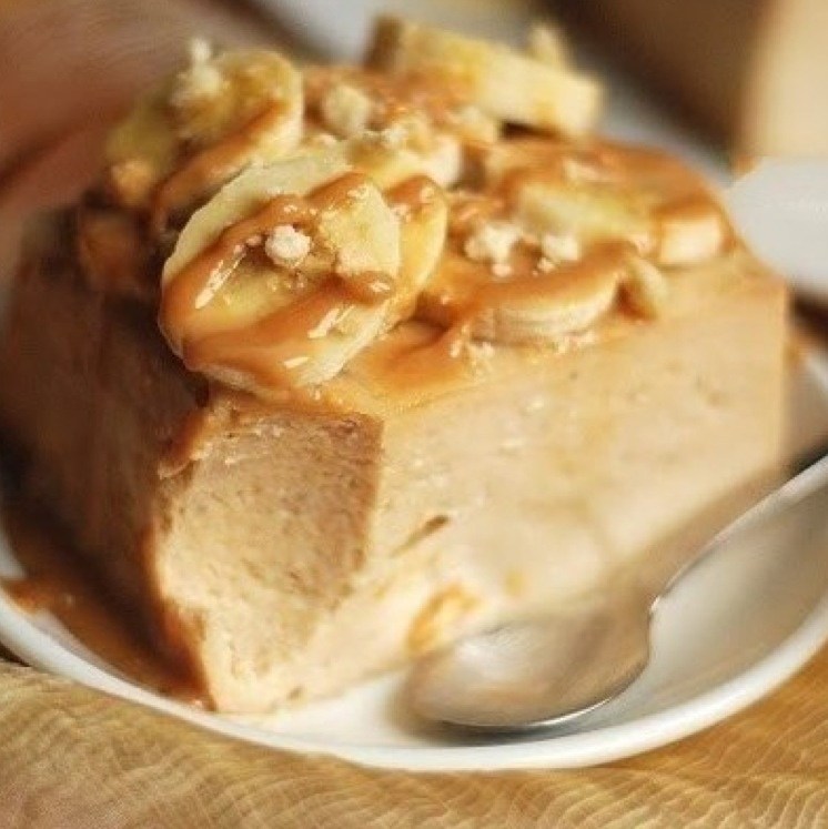 Фото рецепт Банановый чизкейк без основы